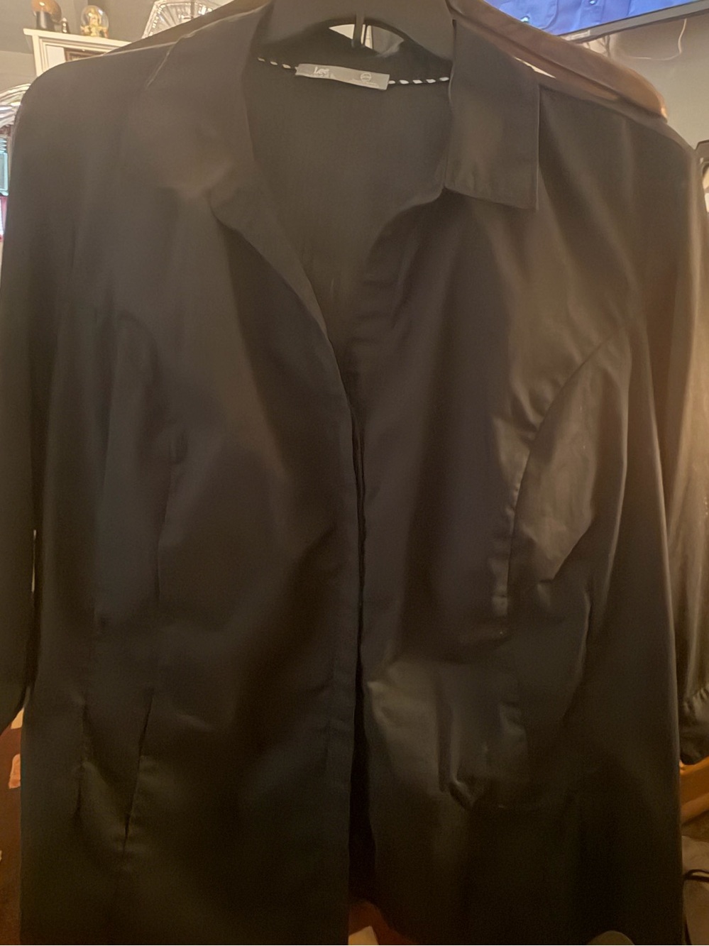 Riders by Lee Black Button-Down Women's Shirt